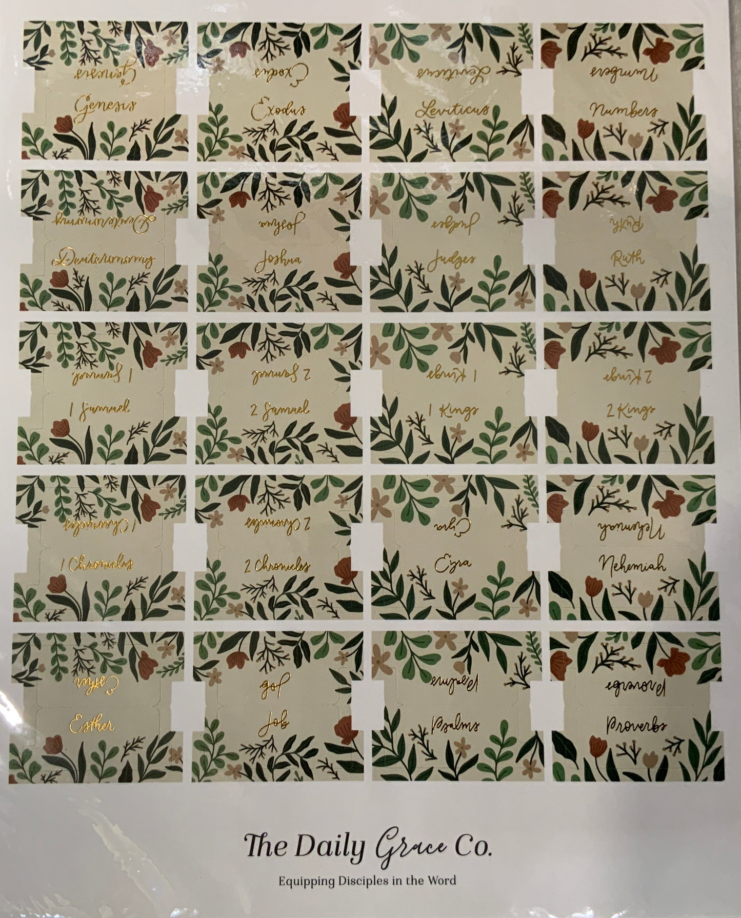 Rust Floral Bible Tabs