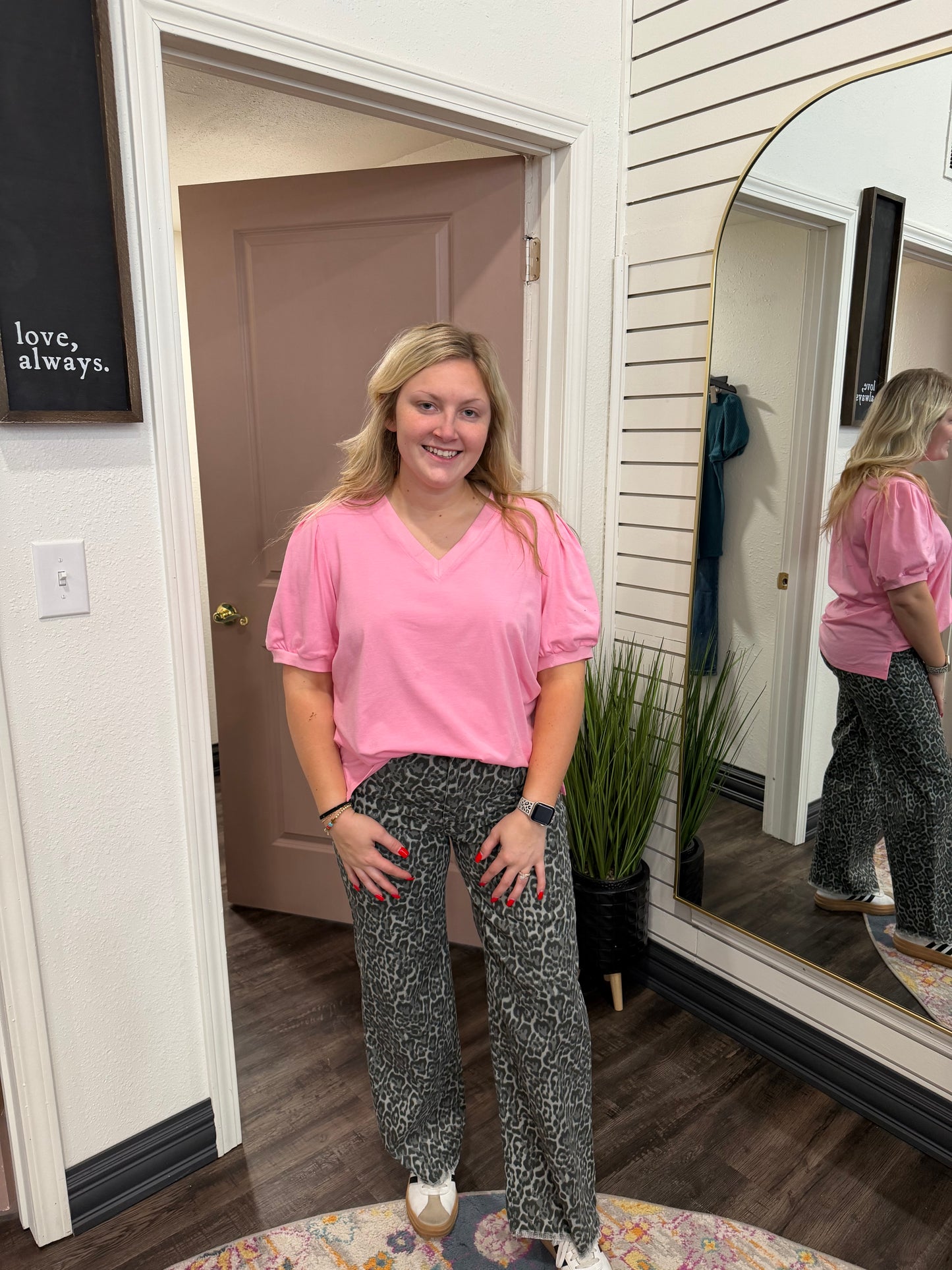 Wild Grace Grey Cheetah Jeans (117)