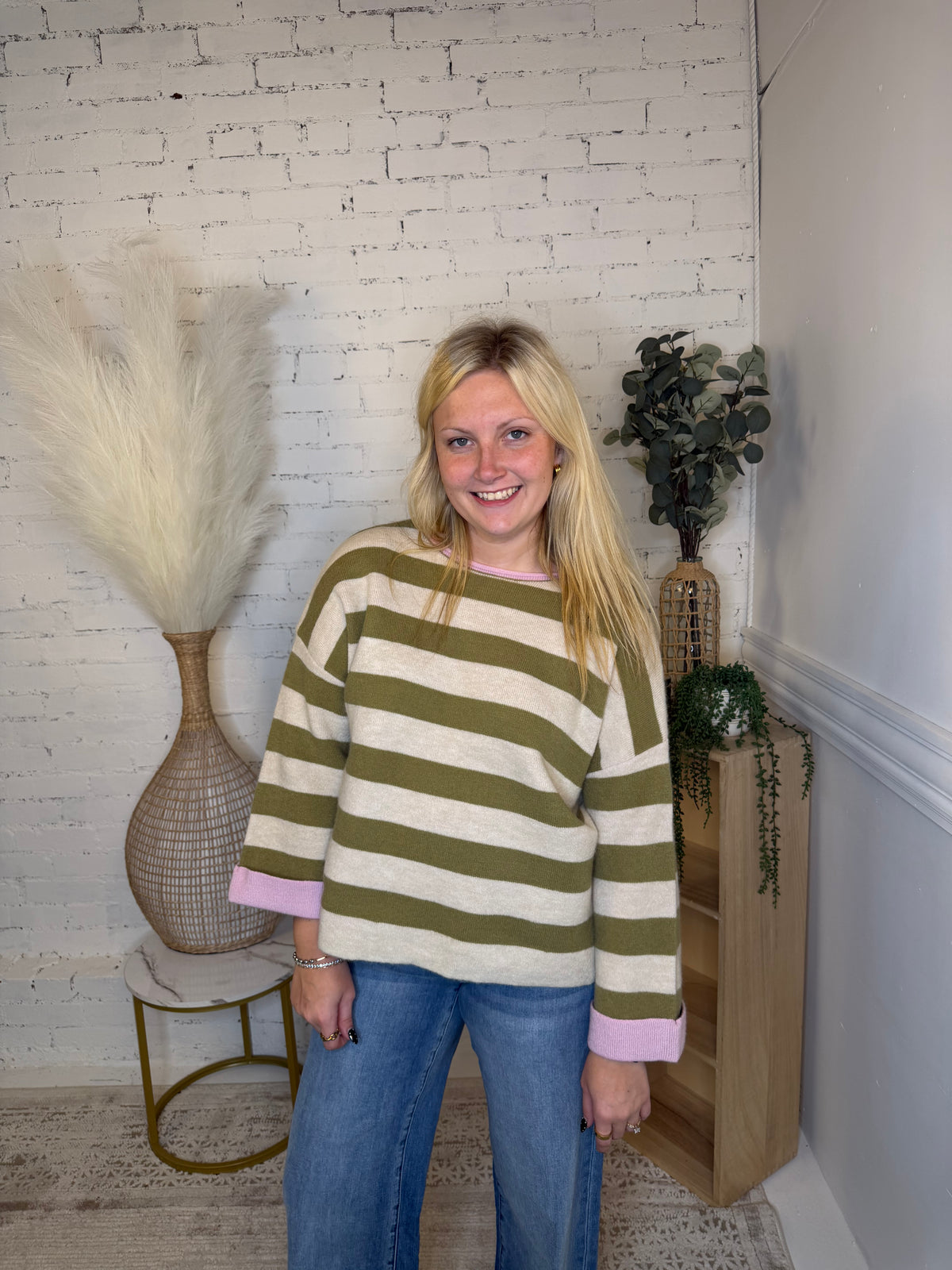 Blushing Olive Sweater