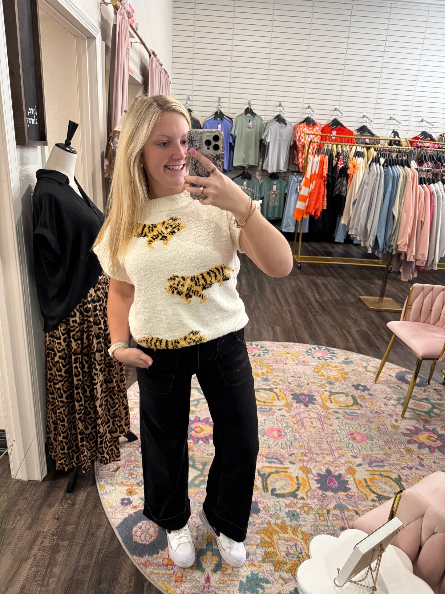 Wild Cheetah Sweater Top (117)