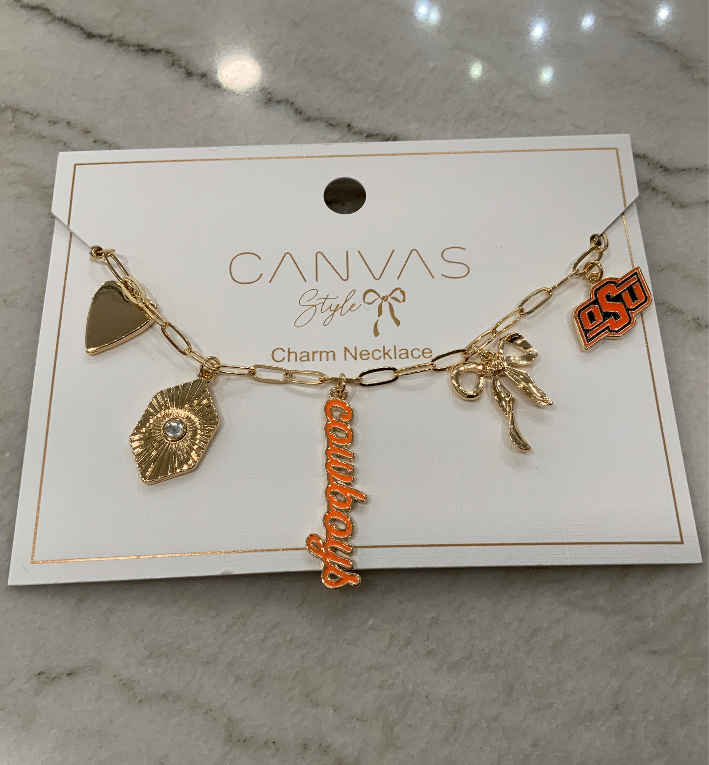 OSU Charm Paperclip Necklace
