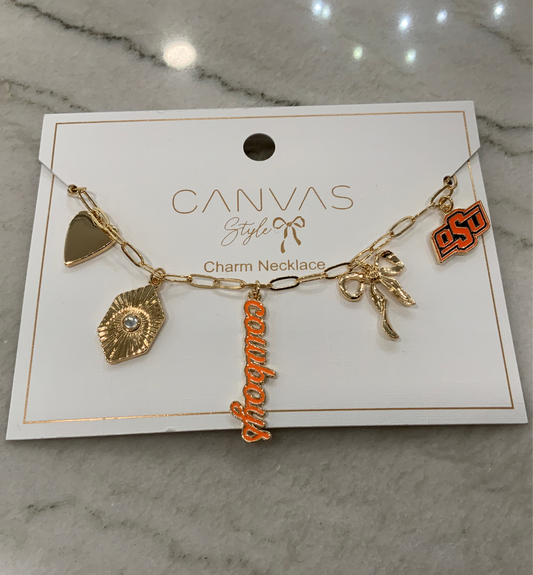 OSU Charm Paperclip Necklace