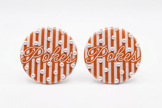 Orange Stripe Pokes Button