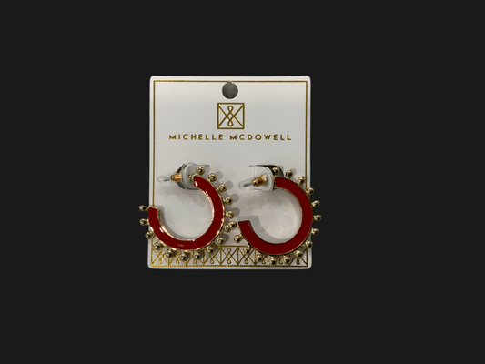 Michelle McDowell red/gold earrings