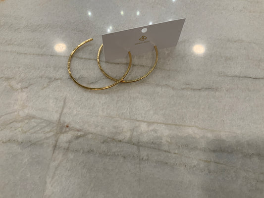 Thin Hammered Hoops
