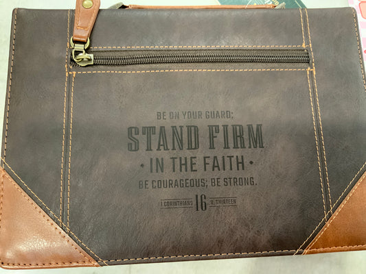 Two Toned Brown Bible Case
