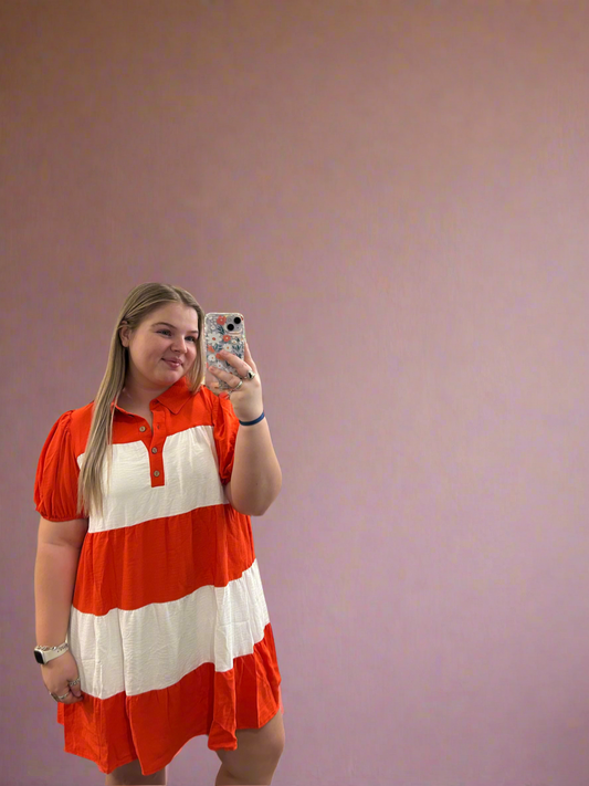 All Day Glow Orange Dress