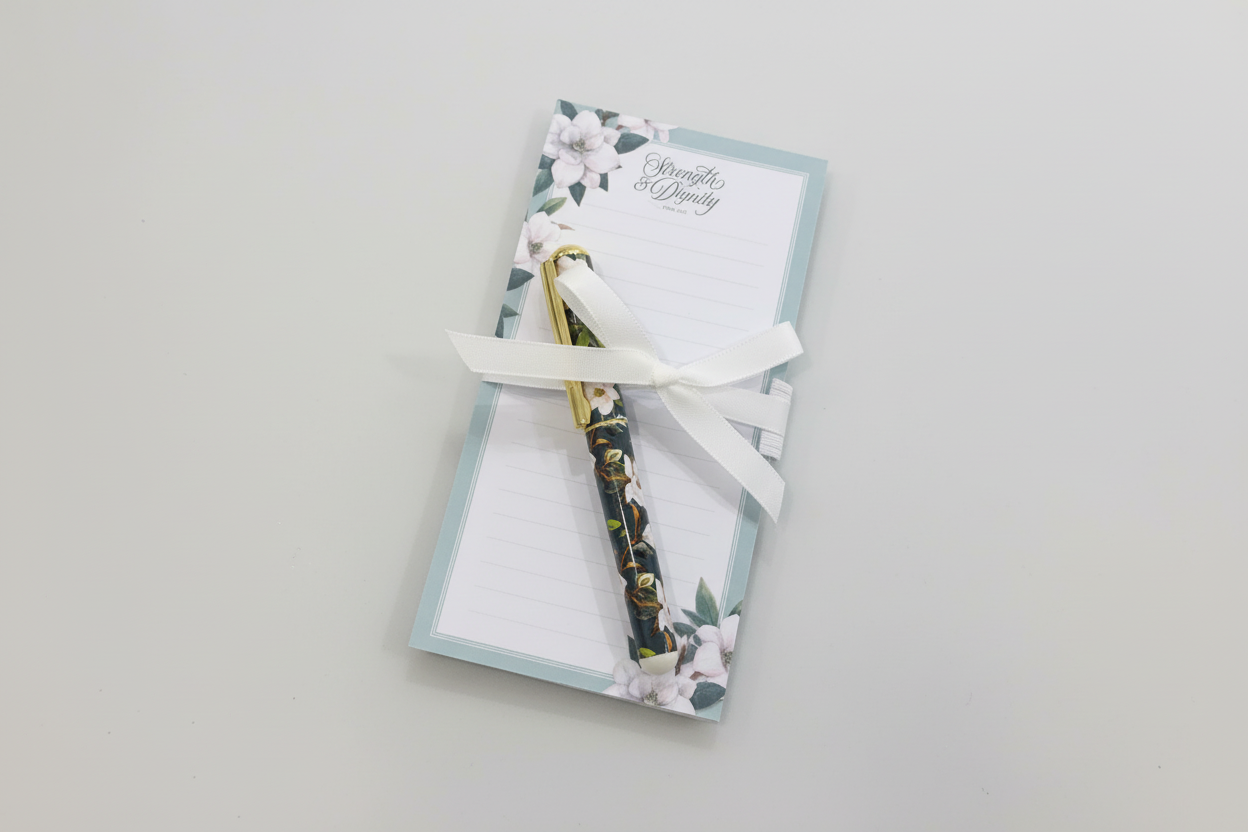 Strength and Dignity Notepad & Pen
