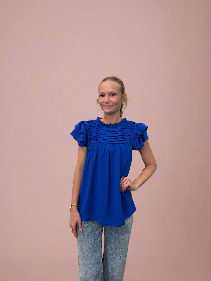 Everyday Basic Royal Blue Blouse