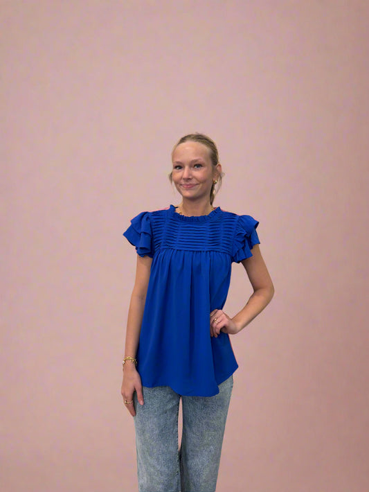 Everyday Basic Royal Blue Blouse