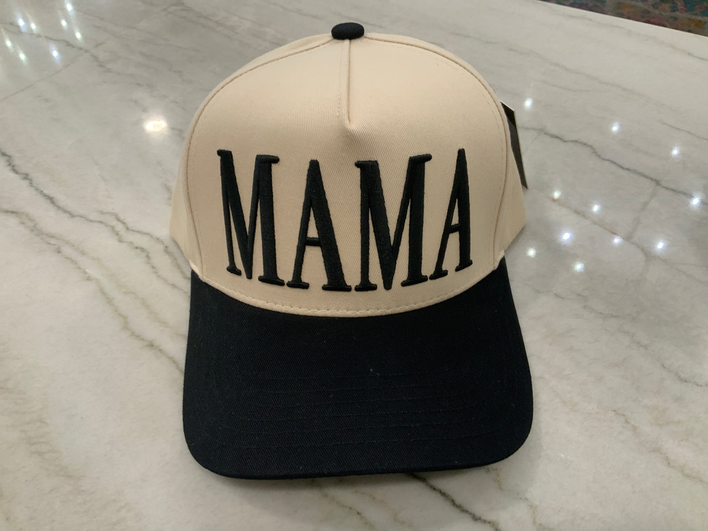 MAMA Black Embroidered Hat