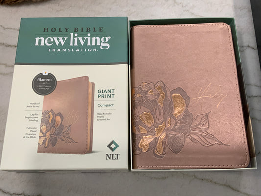 Rose Metallic Peony NLT Giant Print