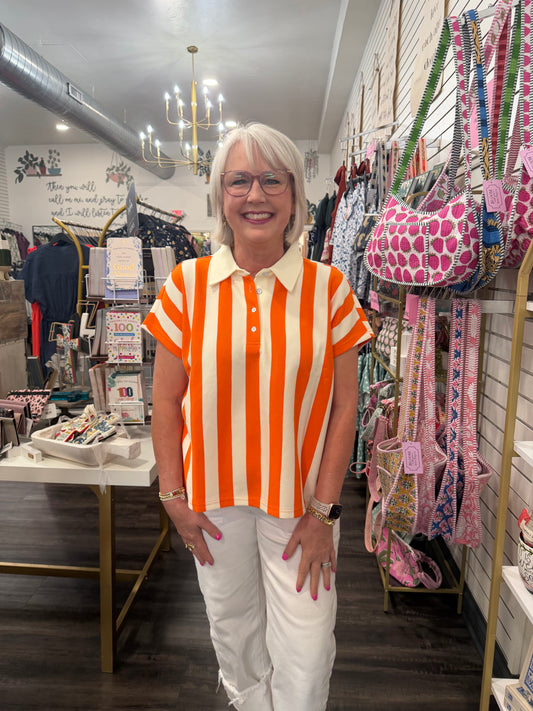 Kickoff Cute Orange Top