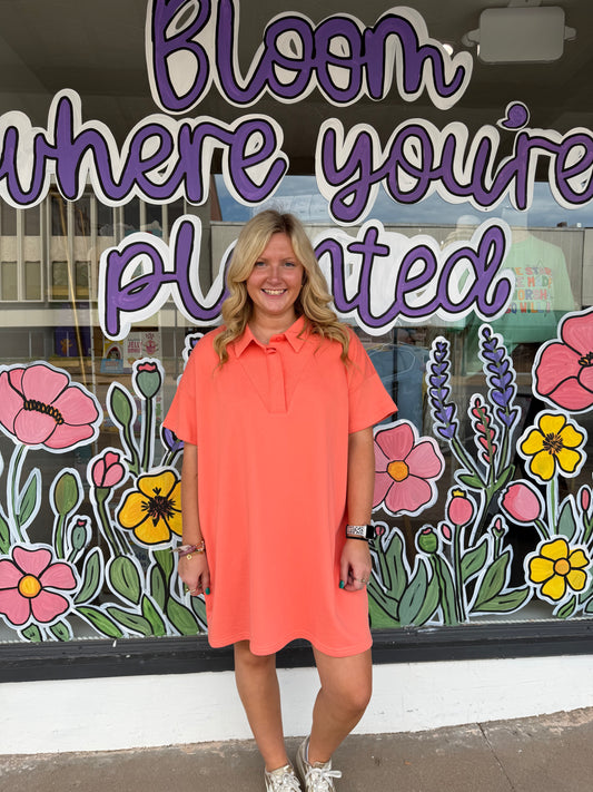 Orange Spring Dress (117)