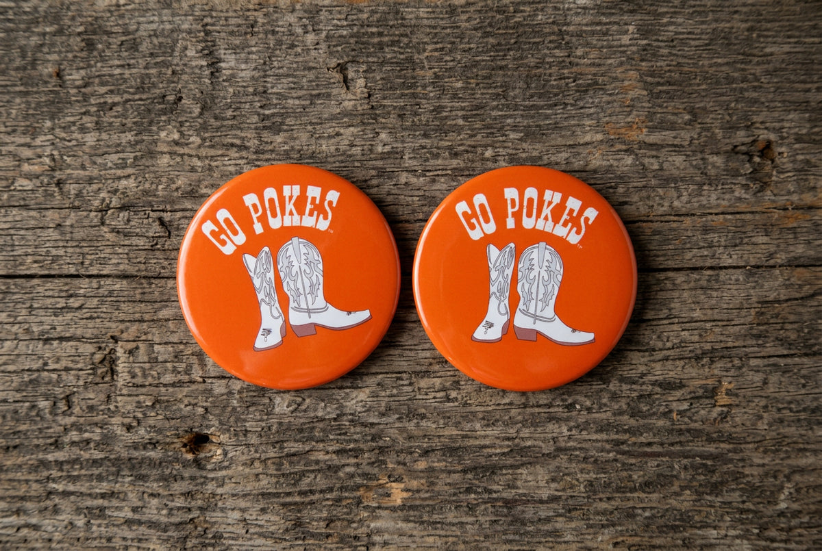 Go Pokes Boots Button