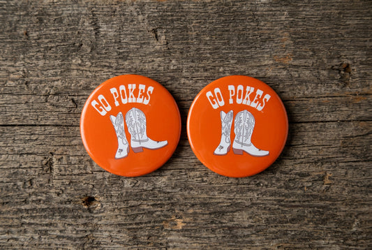 Go Pokes Boots Button