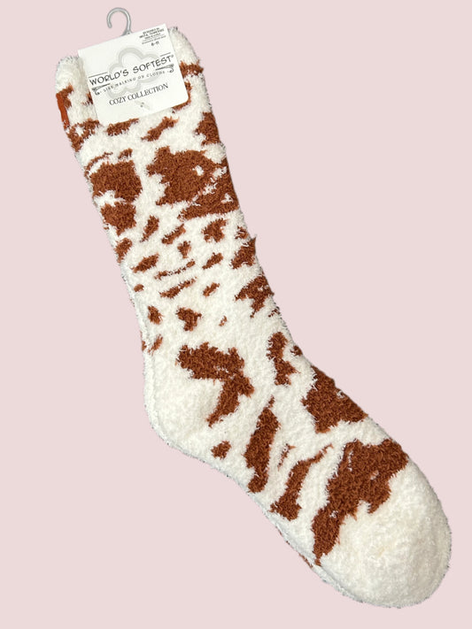 Brown Cow Crew Socks