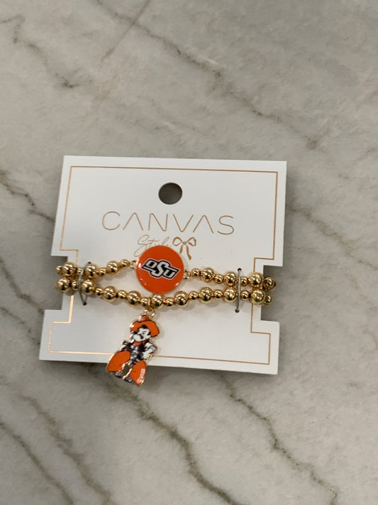 Cowboys Beaded Stretch Bracelet Set