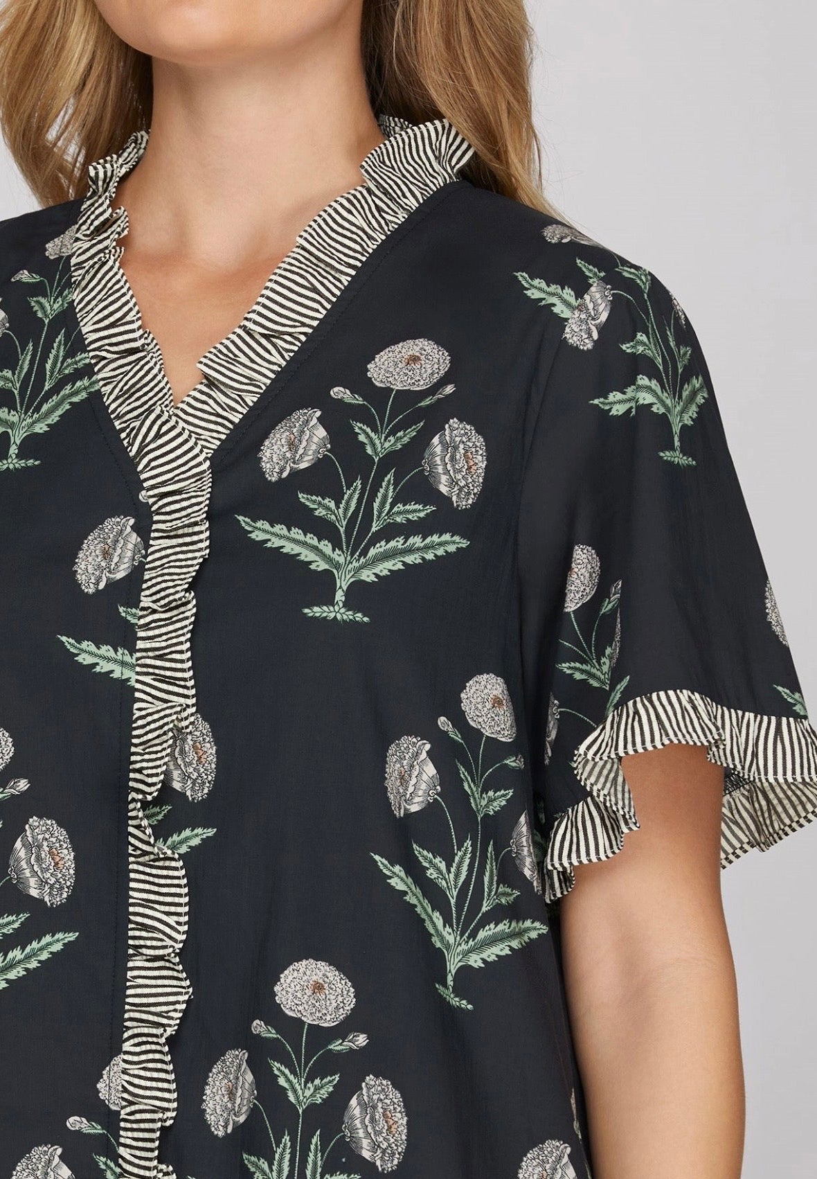 Darling Days Charcoal Navy Dress