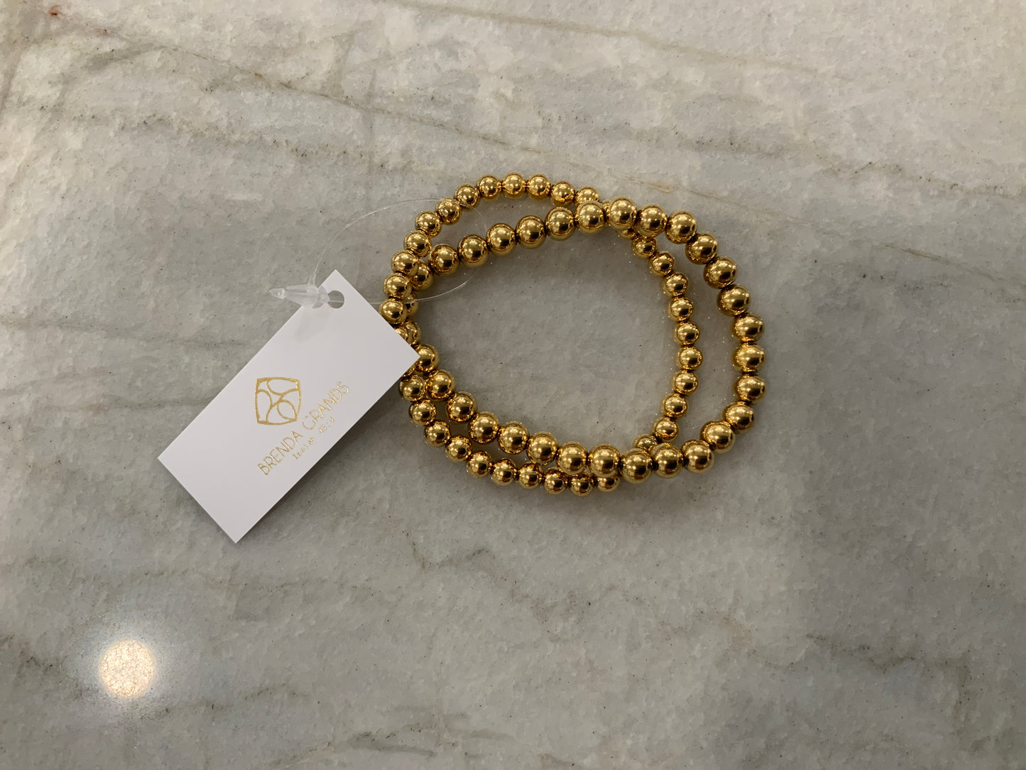 Bold Gold double beaded bracelet