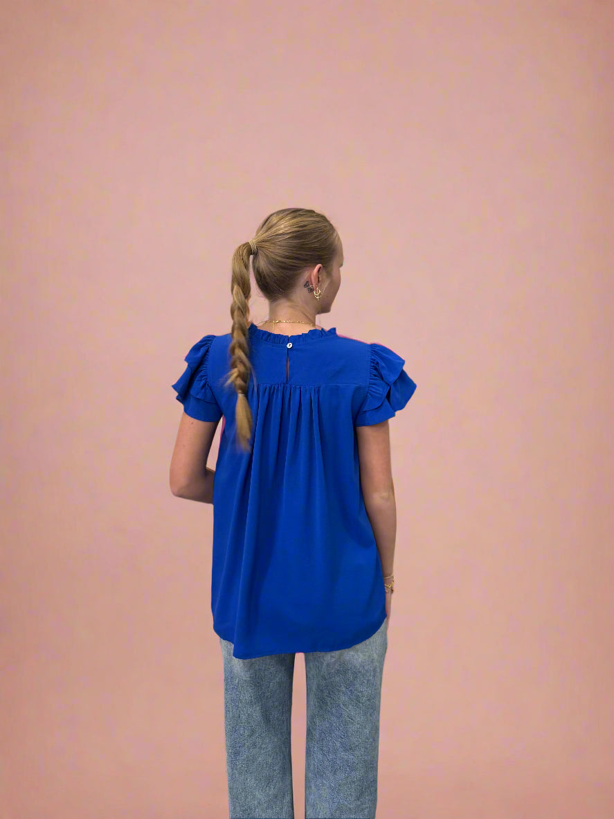 Everyday Basic Royal Blue Blouse