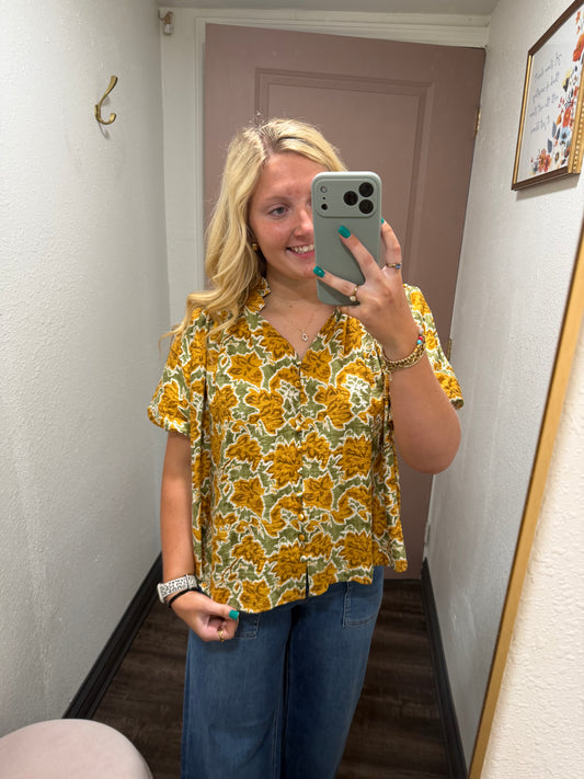 Golden Bloom Blouse (117)