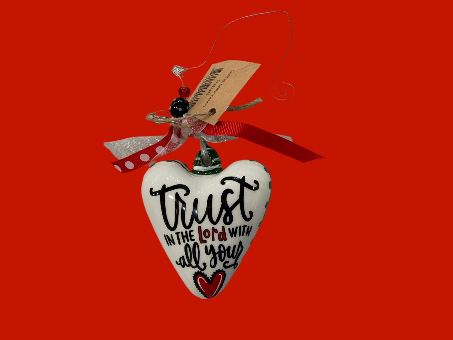 Trust in the Lord Heart ornament