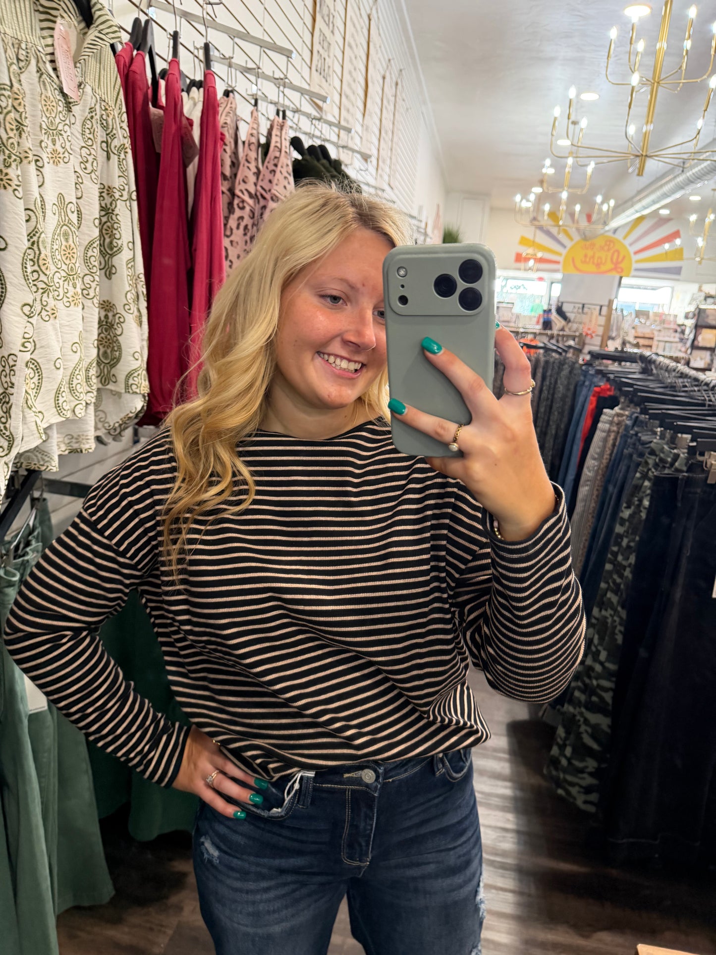 Downtown Stripe Sweater Top