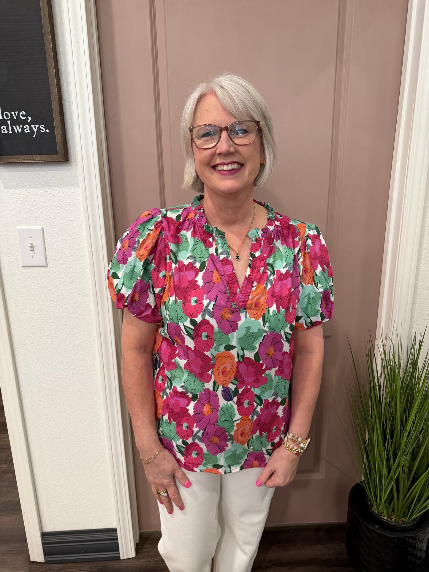 Blooming Joy Pink Blouse (117)