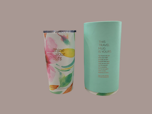 Travel Mug Pink Daisies