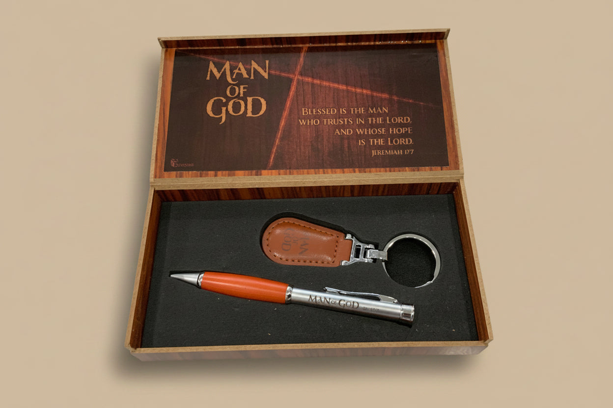 Man of God Brown pen/Keychain set