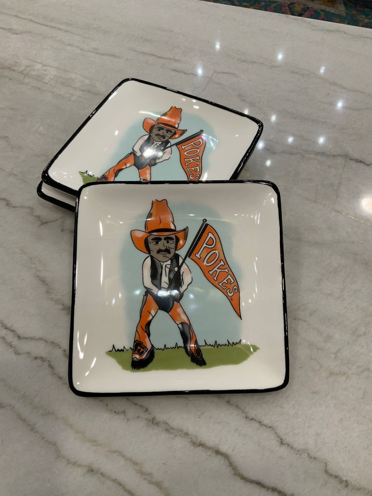 Oklahoma State Pistol Pete Trinket Tray