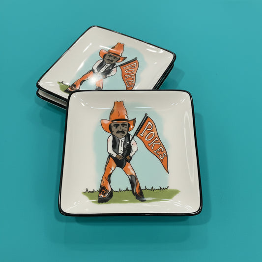 Oklahoma State Pistol Pete Trinket Tray