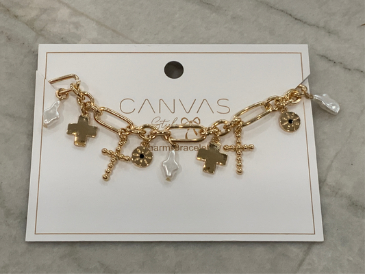 Abigail Cross Charm Bracelet
