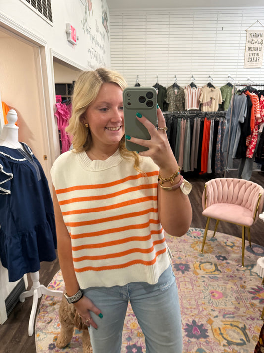 Orange Grove Stripe Sweater (117)