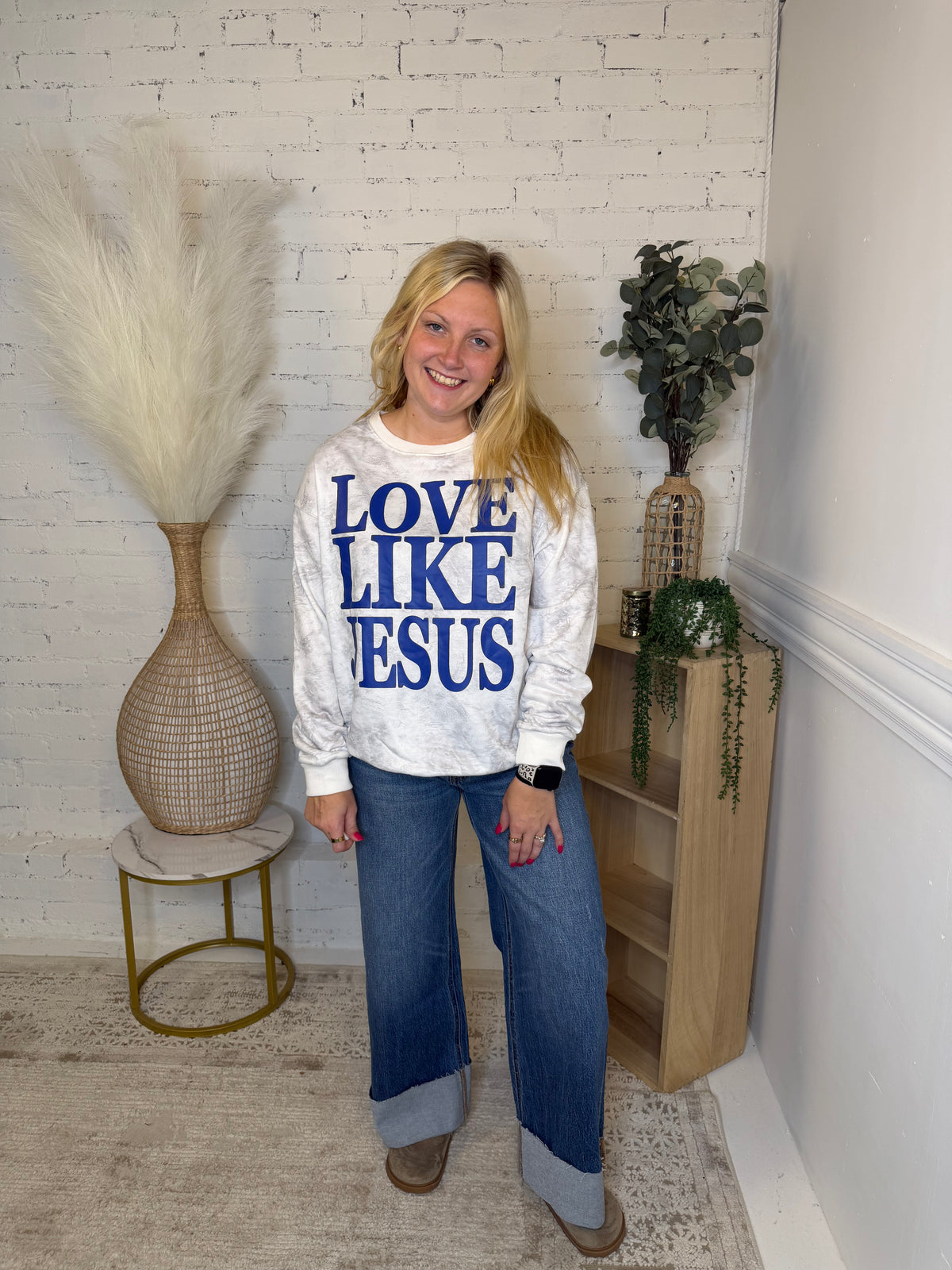 White Camo Love Like Jesus Sweatshirt