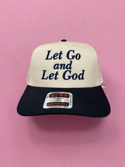 Let Go Embroidered Navy Hat