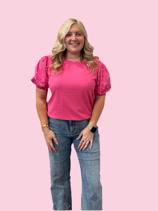 Pearls & Praise Pink Top (117)