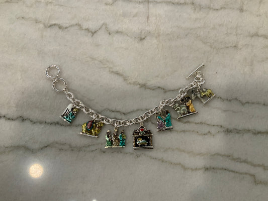 Enamel Jesus Charm Bracelet