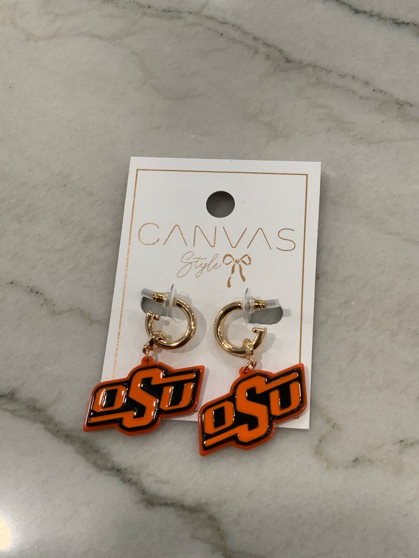 Oklahoma State Logo Resin Hoops