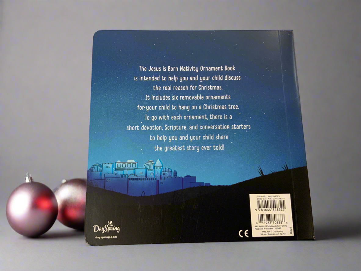 Jesus is Born Nativity Ornament Book