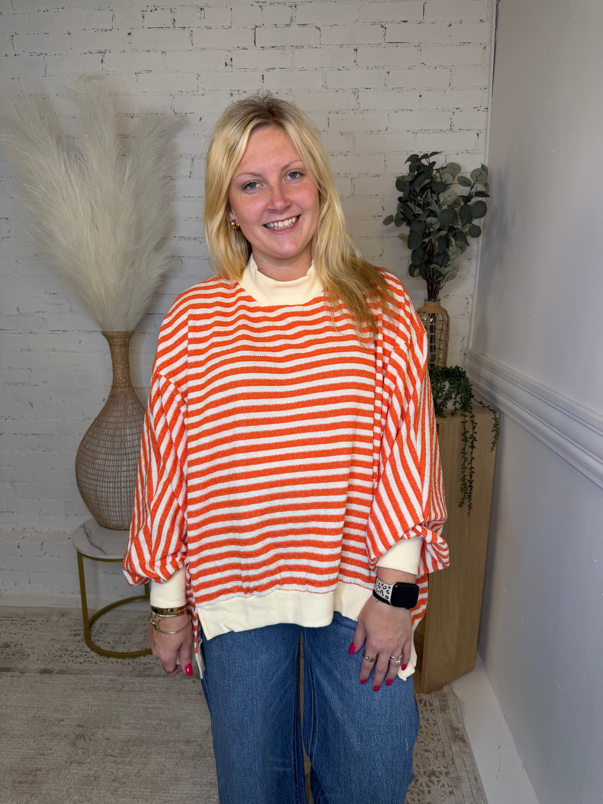 Cowgirl Stripe Sweatshirt
