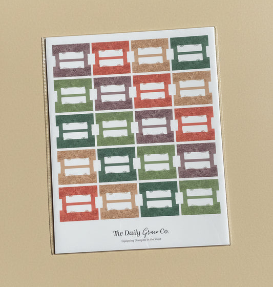 Blank Bible Tabs Floral