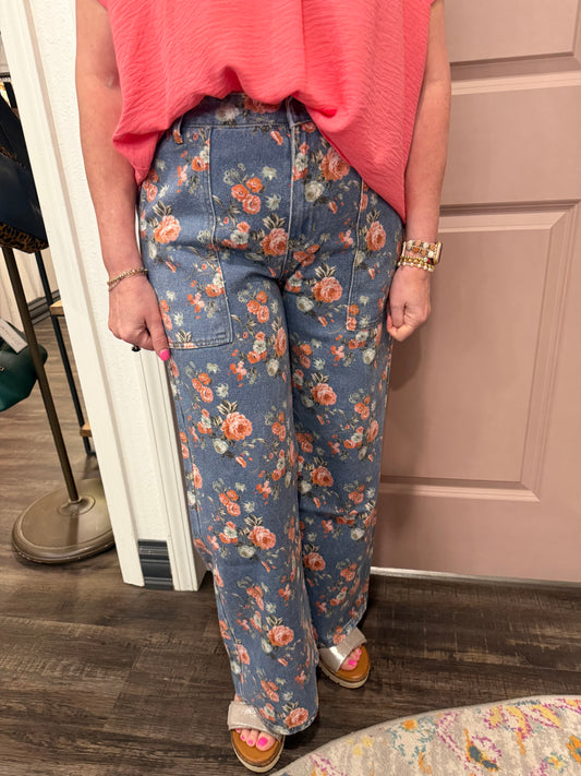Wildflower Wide Leg Jeans