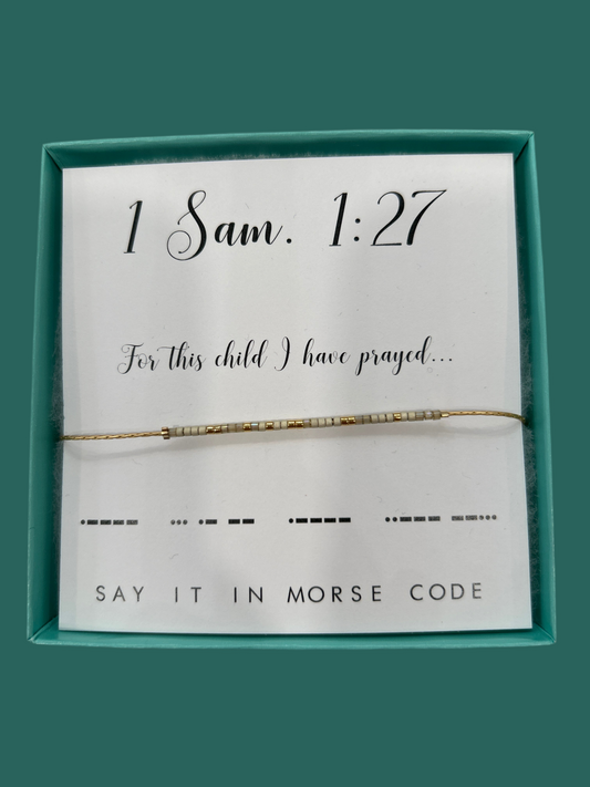 1 Sam 1:27 Bracelet - Dot & Dash