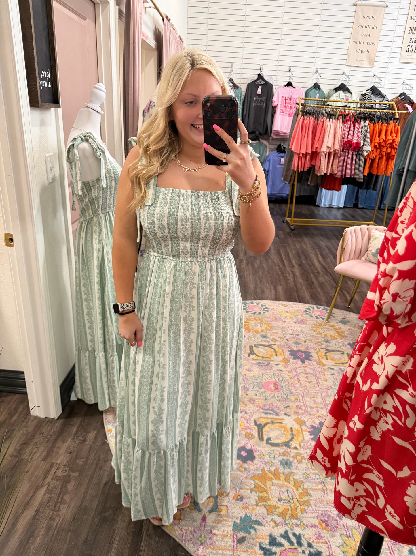 Fresh Start Floral Midi Dress (117)