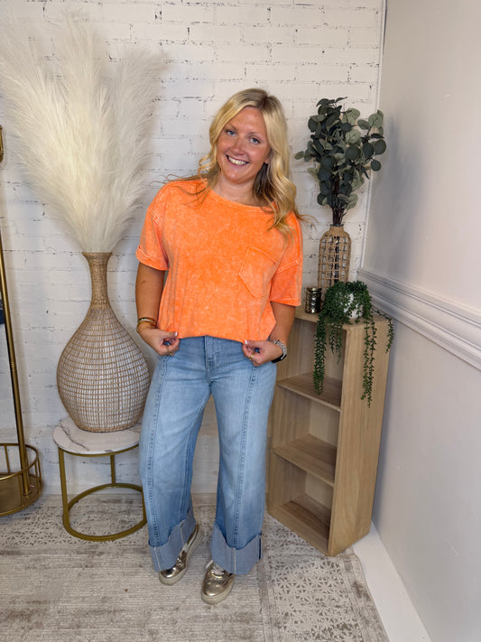 Simple Orange Tee (117)