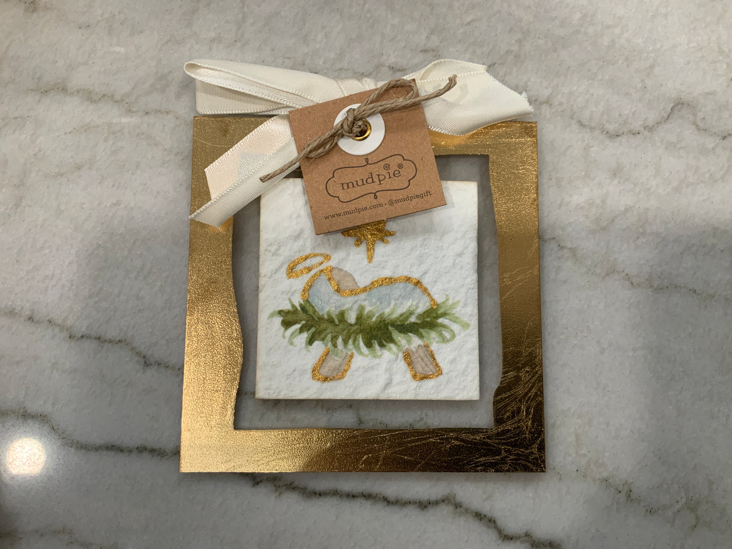 Baby Jesus Gold Ornament