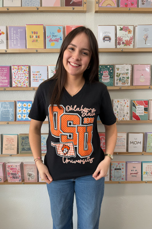 OSU Polka Dot & Gingham Tshirt (117)