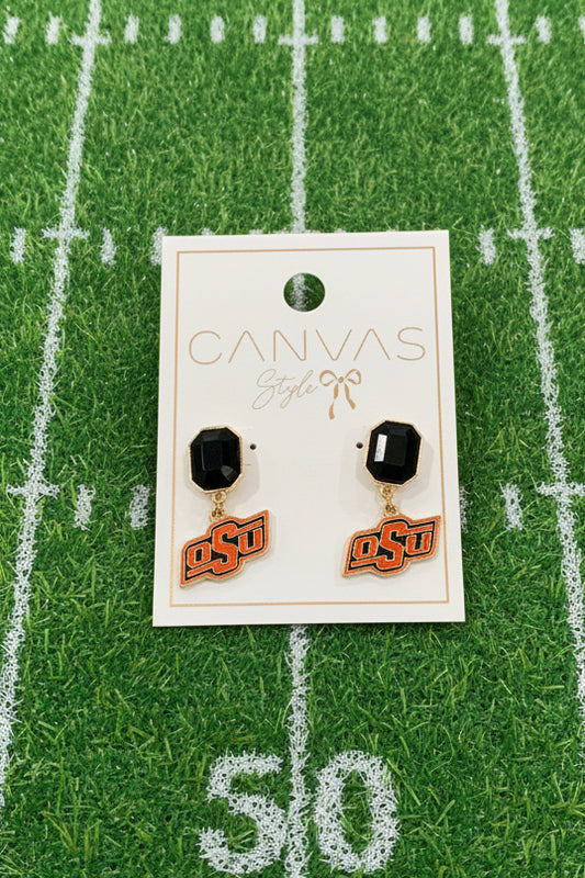 OSU Logo Rhinestone Earrings